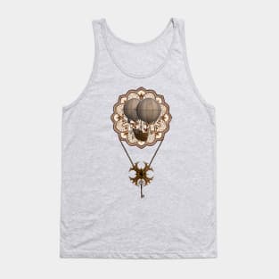 STEAMPUNK Vintage Time Travel Airship Mandala 1 Tank Top